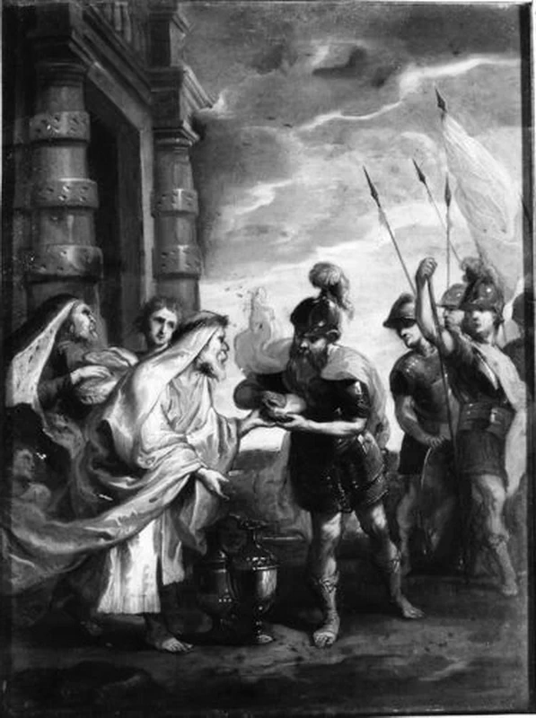L'incontro di Abramo e Melchisedec, sommo sacerdote e re di Salem, che porta pane e vino - Museo Reale Pinacoteca Mauritshuis, L'Aia